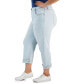 Фото #3 товара Plus Size Mid-Rise Curvy Capri Jeans, Created for Macy's