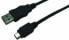 LogiLink CU0014 - 1.8 m - USB A - Mini-USB B - USB 2.0 - Male/Male - Black