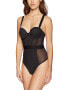 Фото #1 товара Dkny 159697 Women's Sheers Strapless Black Lingerie Bodysuit Size 34D