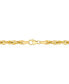 ფოტო #8 პროდუქტის Diamond Cut Rope, 7-1/2" Chain Bracelet (3-3/4mm) in 14k Gold, Made in Italy