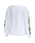 Фото #2 товара Women's White St. Louis Blues Celebration Cropped Long Sleeve T-shirt