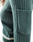 Фото #2 товара Dickies elkhart knitted zip cardigan in dark green