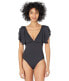 Фото #1 товара Bleu Rod Beattie 297396 Rufflicious Ruffle Sleeve One-Piece Swimsuit, size 6