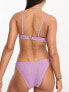 New Look glitter v bikini bottoms in lilac