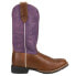 Фото #1 товара Roper Monterey Embroidery Square Toe Cowboy Womens Brown, Purple Casual Boots 0