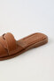 Crossover flat slider sandals