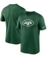 Men's Green New York Jets Logo Essential Legend Performance T-shirt