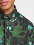 River Island printed shirt in dark green