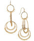 Фото #1 товара Mixed Bead Orbital Drop Statement Earrings, Created for Macy's