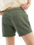 ASOS DESIGN 2 pack slim shorter length chino shorts in khaki and stone with elasticated waist save