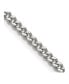 Stainless Steel Polished 4mm Curb Chain Necklace