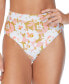 Juniors' Floral-Print Tropics High Waist Bikini Bottoms