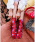 Фото #2 товара Women's Watercolor Poppy Printed Sock