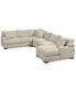 Фото #12 товара Rhyder 5-Pc. Fabric Sectional Sofa with Chaise, Created for Macy's