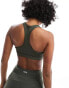 Nike Training Swoosh Dri-Fit medium support sports bra in khaki Зеленый, S - фото #2