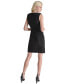 Women's Round-Neck Sleeveless Drape-Front Dress