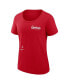 ფოტო #3 პროდუქტის Women's Red St. Louis Cardinals Authentic Collection Performance Scoop Neck T-Shirt