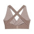 Фото #2 товара Puma Yogini Mid Impact Crossover Sports Bra Womens Brown Casual 52326095