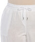 ფოტო #3 პროდუქტის Plus Size Linen Drawstring Jogger Pants