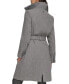 ფოტო #2 პროდუქტის Women's Wool Blend Belted Buttoned Coat