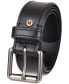 Фото #3 товара Men's Beveled-Edge Leather Belt