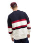 Фото #8 товара Tommy Hilfiger monotype colourblock sweatshirt in cream