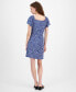 ფოტო #2 პროდუქტის Women's Printed Knit Flutter-Sleeve Dress