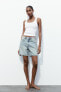 TRF MID-RISE DENIM BERMUDA SHORTS