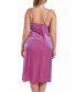 ფოტო #2 პროდუქტის Skyler Plus Size Irredesant Satin Dress with Adjustable Straps