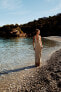 Фото #1 товара Платье миди из эластичной ткани с горловиной халтер ZARA