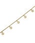 ფოტო #3 პროდუქტის Diamond Dangling Bezel Ankle Bracelet (1/10 ct. t.w.) in 10k Gold, Created for Macy's