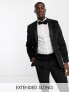 Фото #1 товара ASOS DESIGN skinny tuxedo suit jacket in velvet in black