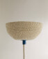 Conical seagrass ceiling lamp