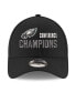 Фото #3 товара Men's Black Philadelphia Eagles 2022 NFC Champions Replica 9FORTY Adjustable Hat