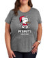 Фото #1 товара Plus Size Peanuts Christmas Graphic T-shirt