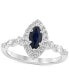 ფოტო #3 პროდუქტის Sapphire (5/8 ct. t.w.) & Diamond (7/8 ct. t.w.) Halo Bridal Set in 14k White Gold