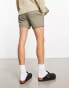 ASOS DESIGN slim chino shorts in shorter length in light khaki