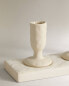 Irregular stoneware candlestick