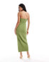 ASOS DESIGN sweetheart bandeau midi dress in green