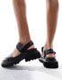 Фото #3 товара AllSaints Rory leather flatform sandals in black