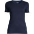 ფოტო #11 პროდუქტის Women's Tall Crew Neck Rib T-shirt