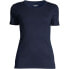 Фото #11 товара Women's Tall Crew Neck Rib T-shirt