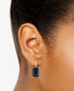 ფოტო #2 პროდუქტის Onyx Leverback Hoop Earrings in 14k Gold-Plated Sterling Silver