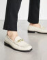 Фото #1 товара Walk London Riva chain loafers in white leather