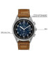 Men's Eco-Drive Chronograph Brown Leather Strap Watch 42mm CA0621-05L