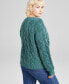 Фото #2 товара Women's Chunky Cable-Knit Sweater, Created for Macy's