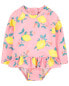Фото #4 товара Рашгард для малышей Carter's Baby Lemons 1-Piece - белье и домашняя одежда