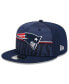 Фото #1 товара Men's Navy New England Patriots 2023 NFL Training Camp 9FIFTY Snapback Hat