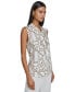 Фото #3 товара PARIS Women's Printed Sleeveless Bow Blouse