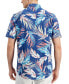 Men's Summer Tropical Leaf Patterned Short-Sleeve Seersucker Shirt, Created for Macy's